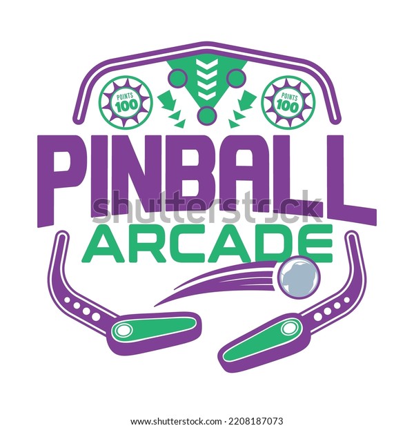 Pinball Game Arcade Vintage Retro Badge Stock Vector (Royalty Free ...