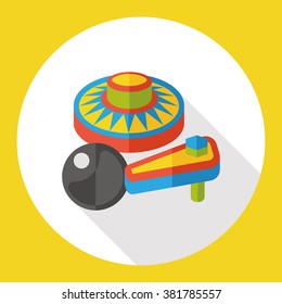 Pinball game flat icon