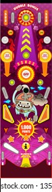 Pinball game, Pinball table, vector illustrator