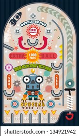 Pinball Game, Vector illustrator