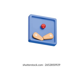 pinball icon 3d illustration render