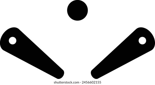 Símbolo de Vector del logotipo del icono de Pinball. Icono de arcada
