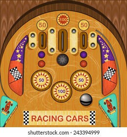 Pinball Icon - Racing Cars Theme.