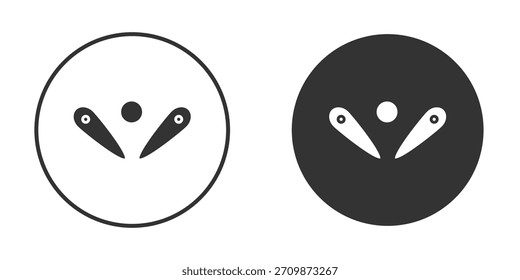 Paquete de signos de icono de pinball. Símbolos de Vector para Diseños gráficos