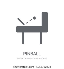 Pinball icon. Trendy Pinball logo concept on white background from Entertainment and Arcade collection. Suitable for use on web apps, mobile apps and print media.