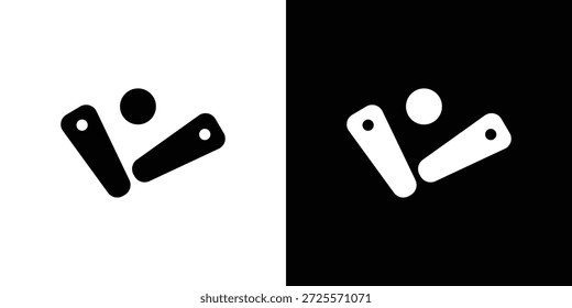 Pinball icon in trendy stroke thin linear style.