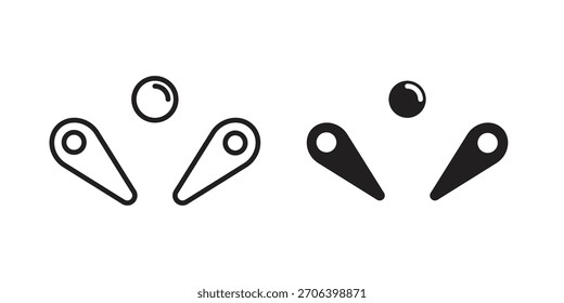 Icono de Pinball Ilustración vectorial. Diseño plano. Símbolos de Vector de Diseño gráfico.