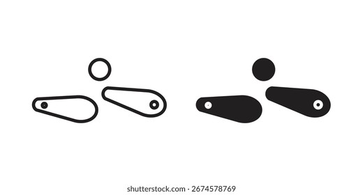 Pinball icon vector, sign and symbol for design, website or apps elements.