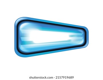 Pinball realistic composition with isolated image of machine play field element on blank background vector illustration