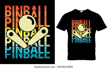 modelo de design pinball t shirt