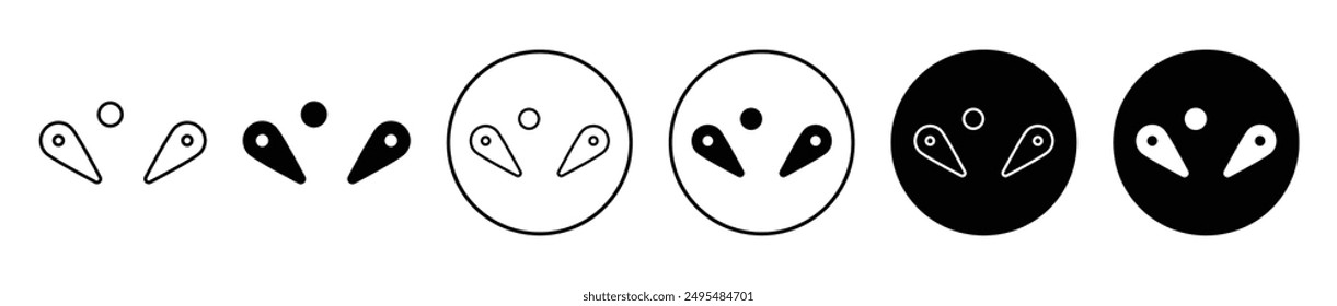 Pinball thin line vector icon set. thin line vector icon set.