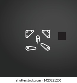 Pinball vector icon. Pinball concept stroke symbol design. Thin graphic elements vector illustration, outline pattern for your web site design, logo, UI. EPS 10.