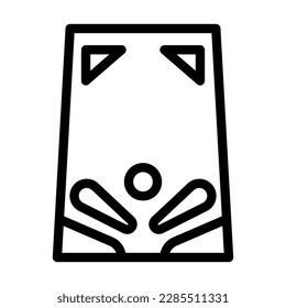 Pinball Vector Line Icon Design