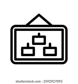 pinboard line icon illustration vector graphic. Simple element illustration vector graphic, suitable for app, websites, and presentations isolated on white background