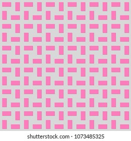 pinc rectangles on gray background. geometric shapes. vector seamless pattern. abstract image