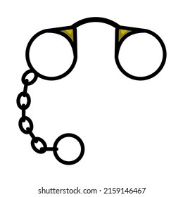 Pince-Nez Icon. Editable Bold Outline With Color Fill Design. Vector Illustration.