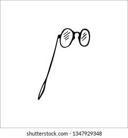 pince-nez vector sketch