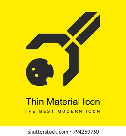 Pincer bright yellow material minimal icon or logo design