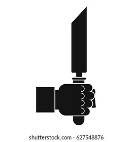 Pincer or plier in man hand icon in simple style isolated on white background vector illustration