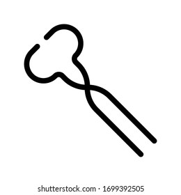 pincer vector thin line icon 