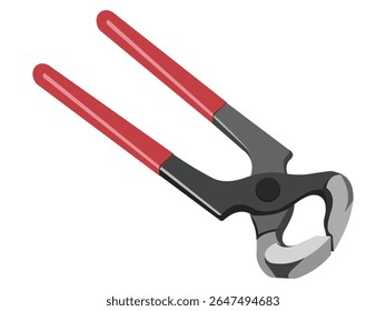 Pincers cutting pliers illustration on white background