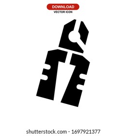 pincers icon or logo isolated sign symbol vector illustration - high quality black style vector icons
