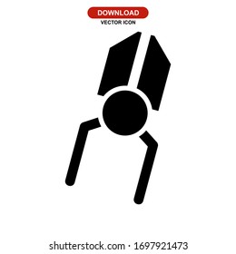 pincers icon or logo isolated sign symbol vector illustration - high quality black style vector icons

