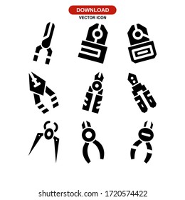 pincers icon or logo isolated sign symbol vector illustration - Collection of high quality black style vector icons
