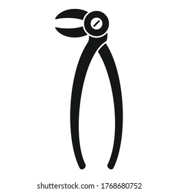 Pincers icon. Simple illustration of pincers vector icon for web design isolated on white background