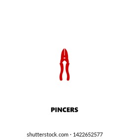 pincers icon. pincers vector design. sign design. red color
