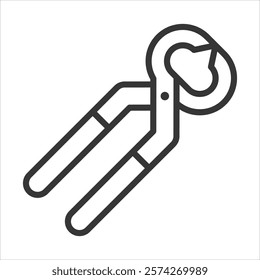 Pincers Icon Vector Illustration Outline