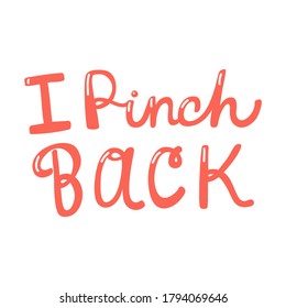 I pinch back. Retro poster. Vector vintage illustration. Abstract card, poster, banner