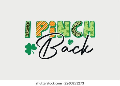 Pinch Back St. Patrick's Day Sublimation T shirt design