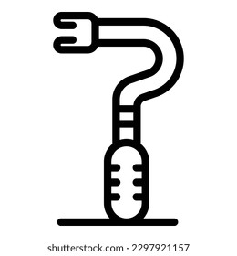 Pellizque el vector de contorno del icono de la barra de colaboraciones. Construcción de obras. Lever Thef