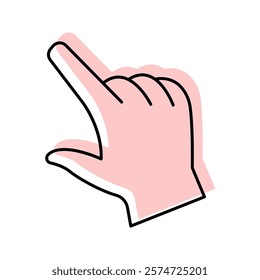 Pinch Gesture color shadow thinline icon , vector, pixel perfect, illustrator file