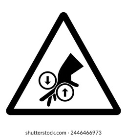 Pinch Hazard Keep feet on folding stepsSymbol Sign, Vector Illustration, Isolate On White Background Label .EPS10