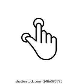 Pinch icon logo sign vector outline