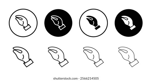 Pinch icon Symbol mark in filled style