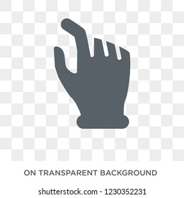 Pinch icon. Trendy flat vector Pinch icon on transparent background from Hands and guestures collection. 