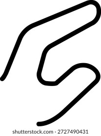ícone de linha de pinçamento vetor de ilustração
