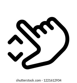 Pinch out gesture