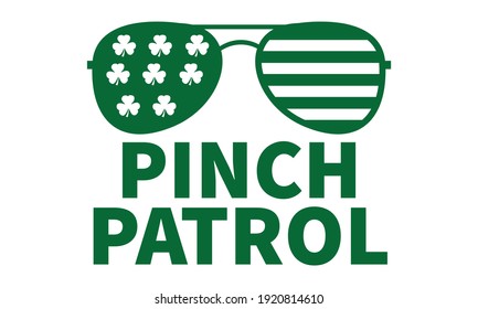 Pinch Patrol - St Patricks Sunglasses - St Patricks Vector And Clip Art