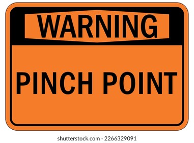 Pinch point hazard sign and labels