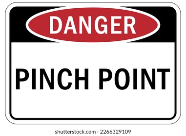 Pinch point hazard sign and labels