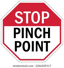 Pinch point hazard sign and labels