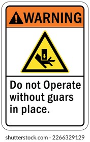 Pinch point hazard sign and labels