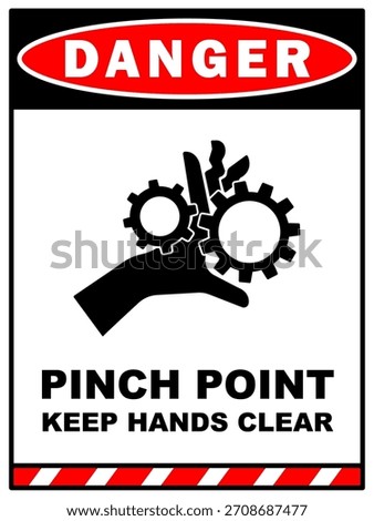 pinch point keep hands clear danger sign beware of machine poster labels printable plaque template design