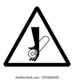 Pinch Point Symbol Sign, Vector Illustration, Isolate On White Background Label .EPS10