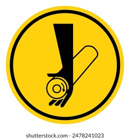 Pinch Point Symbol Sign, Vector Illustration, Isolate On White Background Label .EPS10