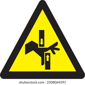 Pinch Point Warning Sign Symbol | Vectore | EPS